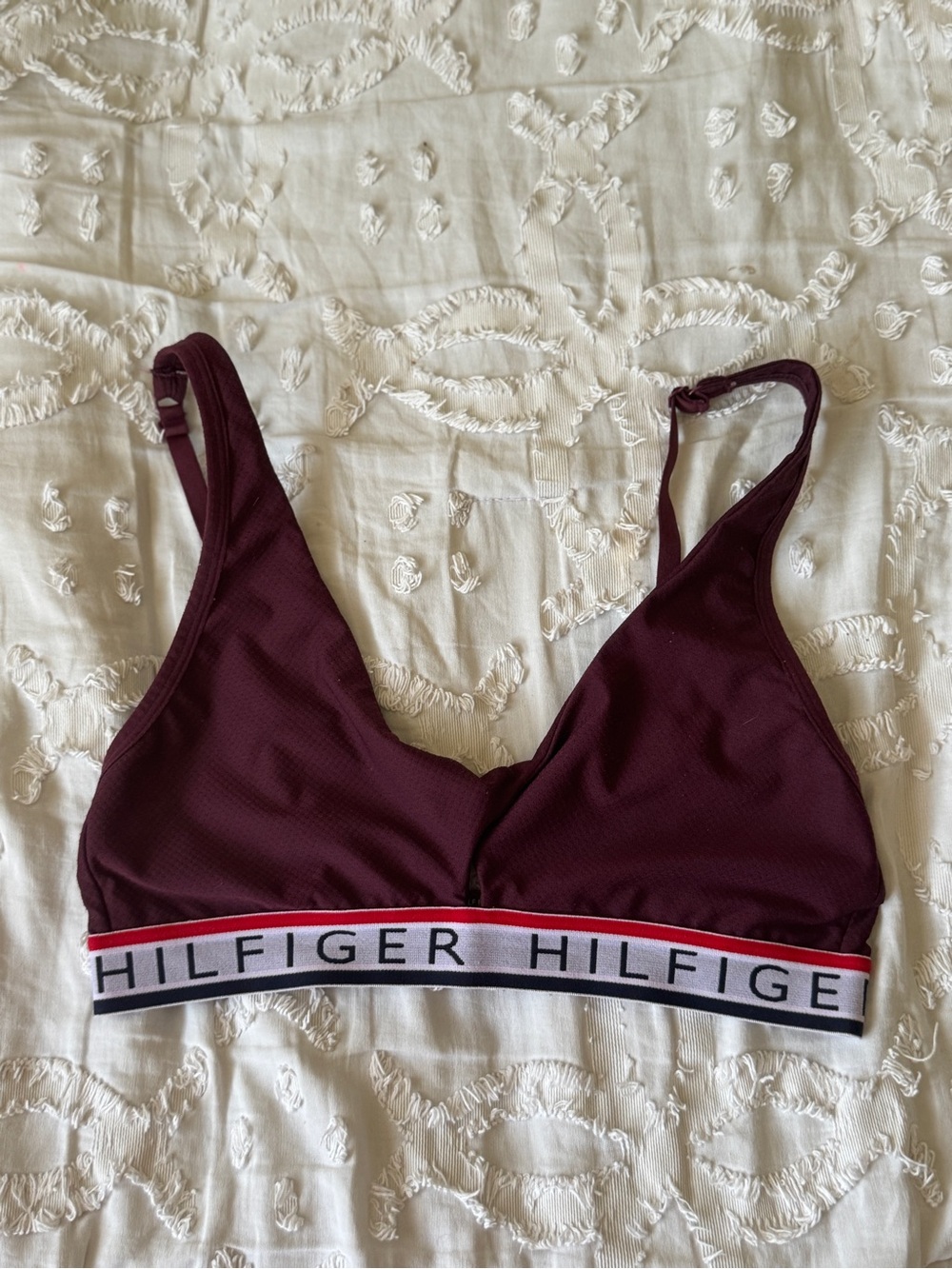 Tommy Hilfiger Burgundy Bralette